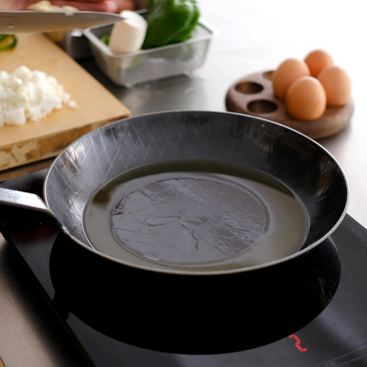 Turk Wrought Iron Frying Pan With High Rim